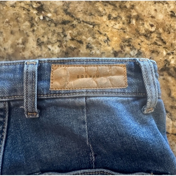 &Denim H&M Wide-leg Cropped culotte denim blue Jeans size 2 raw hem - Picture 6 of 10